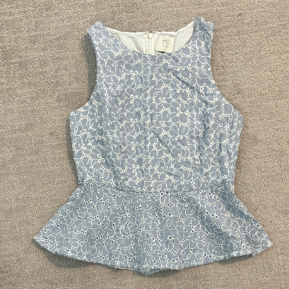 Anthropologie HD in Paris Peplum Blouse | Size 2 - Picture 2 of 5